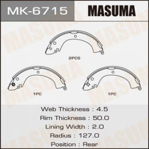 Колодки барабанные MASUMA R-3059 (1/10) MK-6715