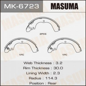 Колодки барабанные MASUMA R-3062 (1/12) MK-6723