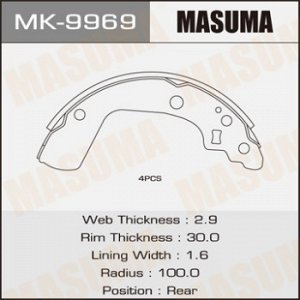 Колодки барабанные MASUMA SWIFT/ZC11S (1/20) MK-9969