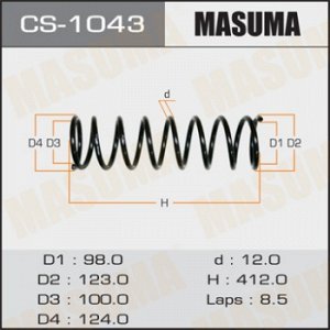 Пружина подвески MASUMA rear CROWN/ GS151 CS-1043
