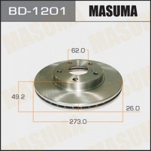Диск тормозной MASUMA front AURIS, COROLLA/ ADE150, ZZE150 [уп.2] BD-1201
