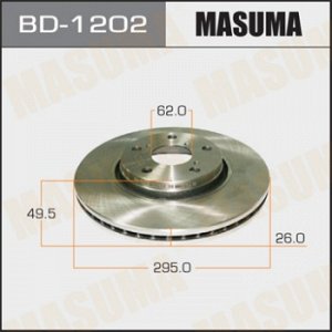 Диск тормозной MASUMA front AURIS, COROLLA, AVENSIS/ ADE150 [уп.2] BD-1202