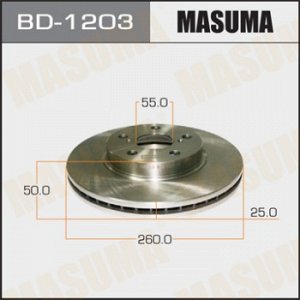 Диск тормозной MASUMA front AVENSIS/ AZT220, CDT220, ZZT22# [уп.2] BD-1203