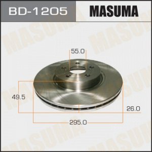 Диск тормозной MASUMA front AVENSIS/ ADT25#, AZT25# [уп.2] BD-1205