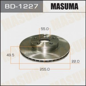 Диск тормозной MASUMA front PRIUS/ NHW20 [уп.2] BD-1227