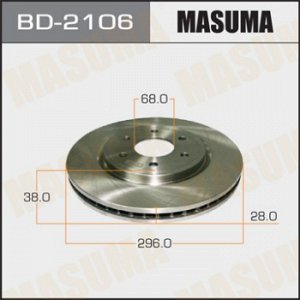 Диск тормозной MASUMA front PATHFINDER/ R51, NAVARA/ D40M 04- [уп.2] BD-2106