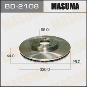 Диск тормозной MASUMA front QASHQAI+2/ JJ10E 09- [уп.2] BD-2108