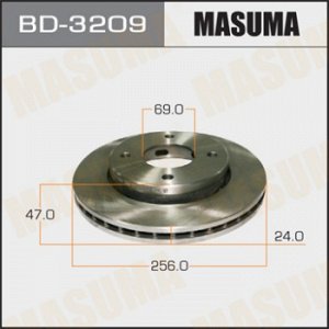 Диск тормозной MASUMA front COLT 05- [уп.2] BD-3209