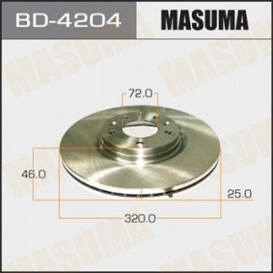 Диск тормозной MASUMA front MAZDA6 05- [уп.2] BD-4204