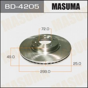Диск тормозной MASUMA front MAZDA6 05- [уп.2] BD-4205
