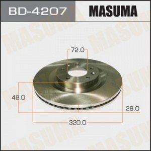Диск тормозной MASUMA front CX-7 06- [уп.2] BD-4207