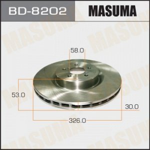 Диск тормозной MASUMA front FORESTER, IMPREZA, LEGACY 00-08 BD-8202