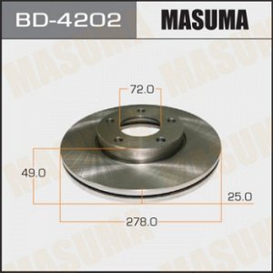 Диск тормозной MASUMA front MAZDA3, MAZDA5 03- [уп.2] BD-4202