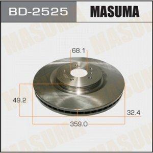 Диск тормозной MASUMA front INFINITI M37/56 FX35/50 BD-2525