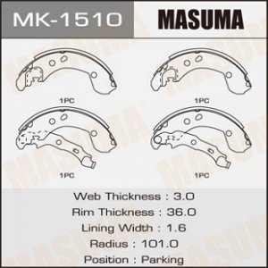 Колодки барабанные MASUMA парковочные [к-т 4шт] (1/20) MK-1510