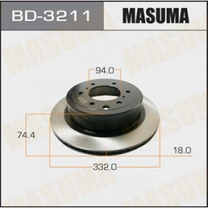 Диск тормозной MASUMA rear PAJERO/ V97W BD-3211
