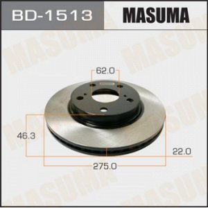 Диск тормозной MASUMA front COROLLA/ ZRE181L [уп.2] BD-1513