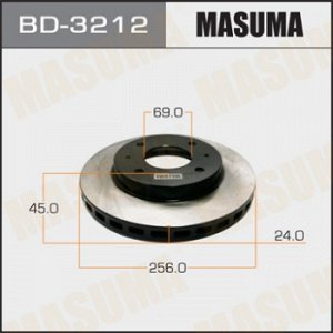 Диск тормозной MASUMA front RVR/ N23W [уп.2] BD-3212