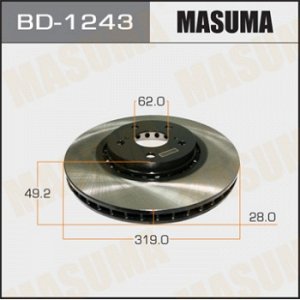 Диск тормозной MASUMA front LEXUS RX330, 350/ GSU30L BD-1243