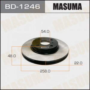 Диск тормозной MASUMA front COROLLA/ EE80, EE102V, AE91 [уп.2] BD-1246