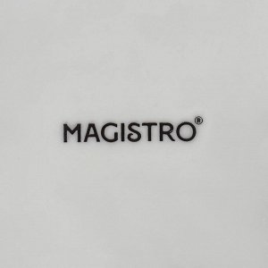Салатник фарфоровый Magistro «Бланш. Лист», 1,5 л, d=30 см, цвет белый