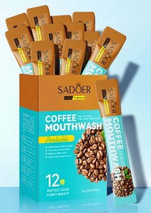 Освежающий ополаскиватель для полости рта со вкусом кофе SADOER, 10 мл