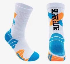 Спортивные мужские носки с терморегуляцией, цвет белый/синий/оранжевый