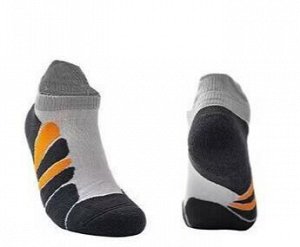 Спортивные укороченные носки мужские, цвет серый/оранжевый