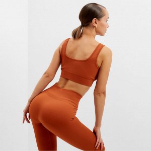 Топ INAKU: SPORTLY, цвет коричневый р-р