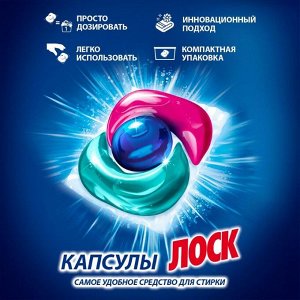 Losk Капсулы для стирки ЛОСК Color для цветного белья, 12 капсул