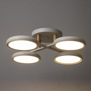 Люстра потолочная BayerLux «Алис», 4хLED, 96 Вт, 3000-6000К, белый, 60x60x13 см