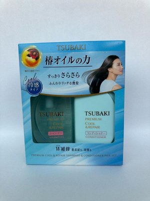 Shiseido Tsubaki Premium Cool набор шампунь+кондиционер с охлаждающим эффектом, из Японии