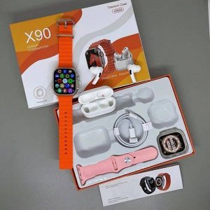 NEW ! Смарт часы Smart Watch X90 Ultra 49mm комбо набор 7 предметов (Watch Series Ultra 9)