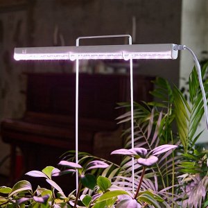 UNIEL Фитосветильник для рассады и растений (лампа для рассады на подоконнике)  ULI-P12-10W/SPLE IP40 WHITE светодиодный линейный, 560 мм, выкл. на корпусе, светло-розовый цвет свечения