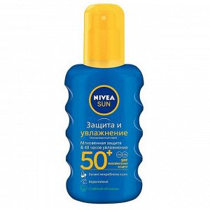 Nivea SunУвлажняющий солнцезащитный спрей Защита и Увлажнение SPF 50+ 250 мл