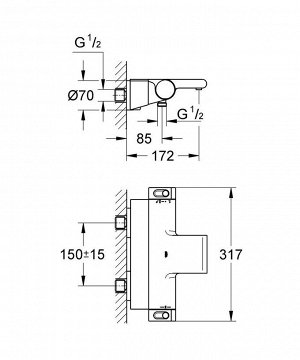 Термостат для ванны с душем GROHE GROHTHERM 2000 34464001 (хром)