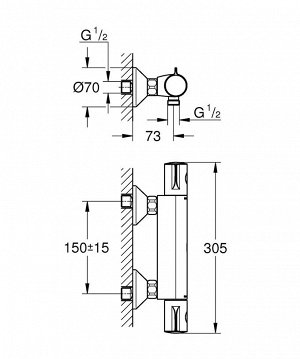 Термостат для душа GROHE GROHTHERM 800 34558000 (хром)