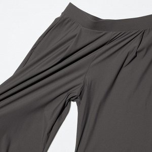 UNIQLO - ультраэластичные прямые широкие брюки AIRism (70-72см)  - 07 GRAY