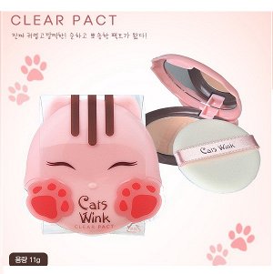 Компактная пудра для лица TonyMoly Cats Wink Clear Pact, 11g