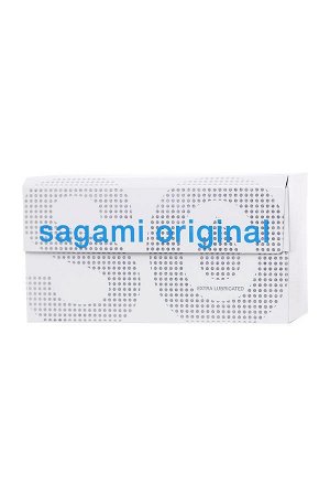 Презервативы SAGAMI, ORIGINAL 0.02, EXTRA LUB, полиуретан, L 19 см, Ø 5,8 см, № 12