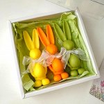 Коробка с шоколадными зайчиками, 11,5/11,5 см