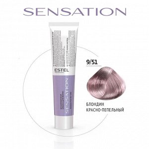 Эстель Краска для волос без аммиака 9/51 блондин красно пепельный Estel SENSATION DE LUXEE 60 мл