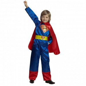 Детский карнавальный костюм «Супермен», размер 36, рост 146 см, цвет сине-красный