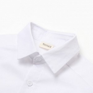 Рубашка для мальчика MINAKU: School Collection, цвет белый, рост