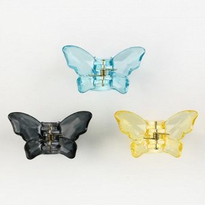 Набор крабов бабочек для волос 3 шт. "Нежность", 4.5 х 3 х 3 см