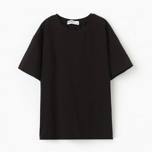 Футболка детская KAFTAN Basic line 34 (122-128 см), чёрная