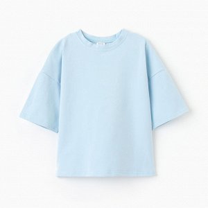 Футболка детская MINAKU: Basic Line KIDS, цвет голубой, рост