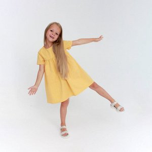 Платье детское с карманом KAFTAN 30 (98-104 см), жёлтое