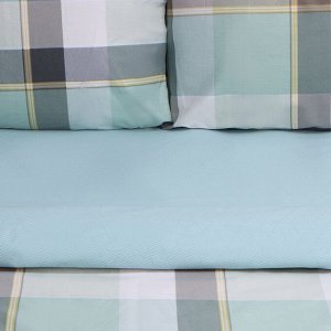 Постельное бельё 1.5-спальное LoveLife Square green, сатин