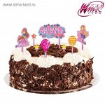 Набор для украшения торта С Днем рождения шарики феи Винкс